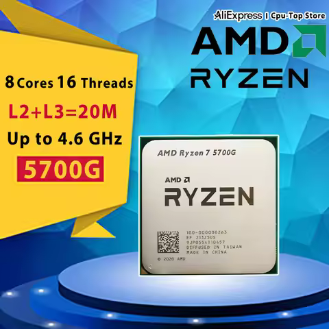 New AMD R7 5700G Ryzen 7 5700G 8 Cores 16 Threads CPU DDR4 65W L3=16M 100-000000263 but without cool