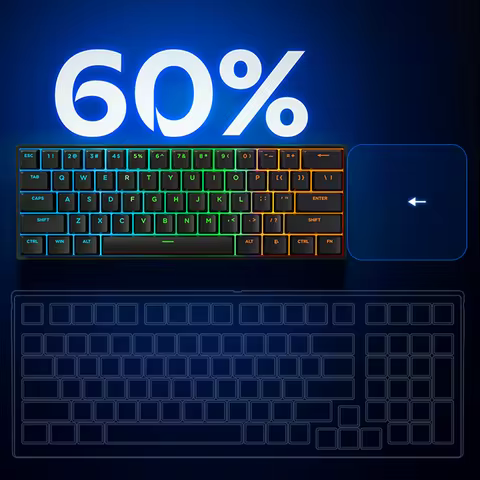 Mchose Ace68 Ace60 Customized Mechanical Wired Keyboard for Esports Games Magnetic Axis Design Comfo