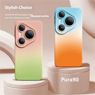 Suitable for Huawei P90proMax P90pro Gradient Phone Case Liquid Silicone P80Ultra P80 Matte High-End