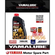 YAMALUBE ORIGINAL ENGINE OIL FULLY SYHNTHETIC 10W40 4T FREE OIL FILTER MINYAK HITAM