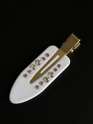 Vogueess New Emijay หวาน Handmade กิ๊บติดผม No Trace Strawberry Jump French Fringe Clip Floral Style