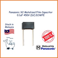 Panasonic X2 Metalized Film Capacitor 0.1uF 450V (DC) 84V (AC) ECWFE kapasitor 104 WFE2W104KN3