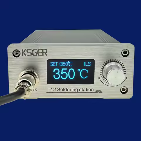 KSGER T12 Soldering Station STM32 OLED V3.1S Controller Welding Tools Auto Sleep 75W CNC Front Panel