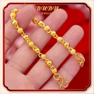 ของแท้ 18k สร้อยข้อมือทอง 99.99% ทองคําแท้โอนลูกปัดสร้อยข้อมือผู้หญิงเครื่องประดับแต่งงาน