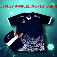 Gratis Tambah Nama Nomor Baju Bola Anak Usia 5-13 Tahun Setelan Jersey Bola Futsal Volley SSB Junio