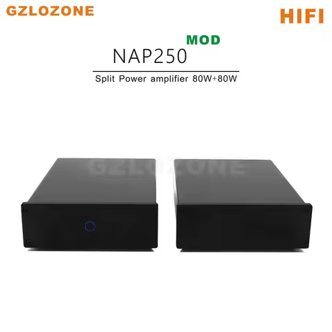 Split HIFI NAP250 MOD 2SC5200 Stereo Power Amplifier 80W+80W Base On NAIM