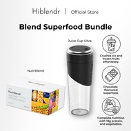 Hiblendr Blend Superfood Bundle: (Juice Cup Ultra + Nutriblend) | Portable Blender Protein Meal Repl