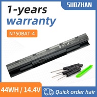 SUOZHAN N750BAT-4 Laptop Battery For Clevo N751BU N750WU N750BU N750S Series 87-N750S-31C00 6-87-N75