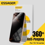 Essager 360° Transparent black Privacy Protection Tempered Glass Screen Protector 1:1 Precision Fit 
