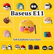 【imamura】For Baseus E11 Case Trendy ideas Cartoon Soft Silicone Earphone Case Casing Cover NO.1