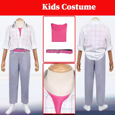 Jiinnu Devil Cosplay Male Group Team Costume Plaid Uniform Role Disguise Uniform Outfits Halloween S