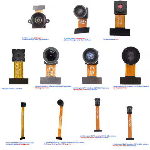 OV2640 camera module 2 million pixels DVP interface ESP32-CAM 66/160 degrees 21/75MM 24PIN0.5MM spac