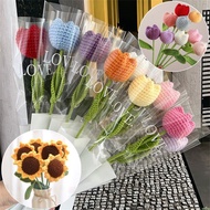 Knitting Enthusiasts Hand-Knitted Fake Flowers Beautiful Fake Flowers For Decoration Trendy DIY Projects Elegant Creative Home Accents Fake Flowers DIY Crafts ⚡Spring