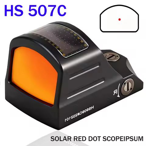 Hunting Solar Power HS 507C Compact Red Dot Sight Optics Scopes Tactical Outdoors Sports Scope Fit 2