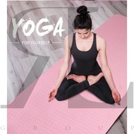 RL Sport High Quality TPE Yoga Mat Anti Slip Exercise Mat 183x61cmx6/8mm Alignment Line