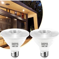 2 Pack PAR30 Short Neck LED Bulb, 2700K Warm White, 11w E26 Waterproof Flood Light Bulb(75 Watt Equi