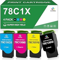 LeciRoba 8500-Pages Replacement for Lexmark 78C1XK0 78C1XC0 78C1XM0 78C1XY0 for Lexmark CS421 CX421