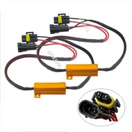 2x H11 H8 H9 LED Headlight DRL Fog Light Canbus 50W 6Ohm Load Resistor Wiring Canceller Decoder