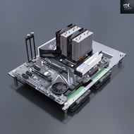 Dfy cpu case gaming atx pc casing transparent casing case DIY Open Chassis Acrylic Full Transparent 
