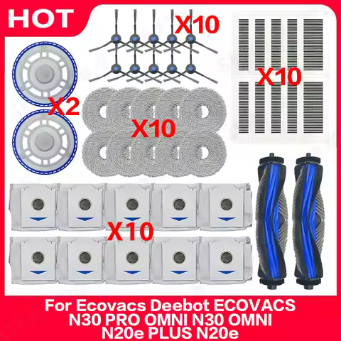 For Ecovacs Deebot ECOVACS N30 PRO OMNI N30 OMNI N20e PLUS N20e Spare Parts Main Side Brush HEPA Fil