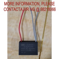 CEILING FAN CAPACITOR (3 WIRES) 2.2UF 600VAC CBB61 BM BRAND
