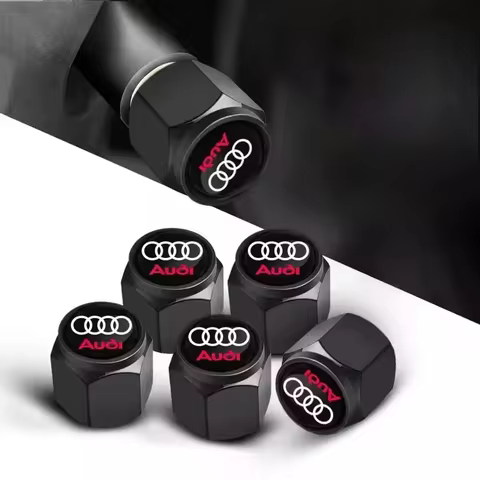 for AUDI RS S SLINE A4 A3 A6 Q3 quattro Q7 TT B8 8P 4Pcs Aluminum Car Wheel Tire Air Valve Caps Dust