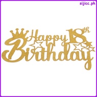 Decoration 18th Birthday Cake Topper Cupcake Birthdaycupcake Toppers sijicc