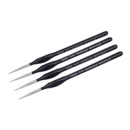 Mypink 5Pcs 00000 Precision Fine Tip Paint Brush Set For Acrylic Models Mini Miniature Detail Nylon 