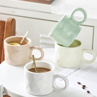 Vidi Handle Cup Korean Ceramic Cup Pastel Plain Aesthetic Cute Modern Kitchenware