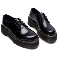 Dr.Martens บูทผู้หญิง1461 5ซม. พื้นหนา3รู Quad รองเท้าหนังแท้สำหรับผู้ชาย