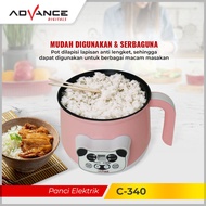 Panci Listrik Serbaguna Advance C-340 Portable Electric Cooker Frying Pan Multifungsi GARANSI RESMI