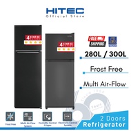 FREE SHIPPING Hitec (280L / 300L ) 2 Door Frost Free Fridge / Refrigerator / Peti Sejuk No Frost |  