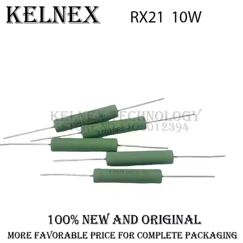 5pcs RX21 10W Wire Wound Resistance 5% 1R 10R 100R 1K 10K 12K 15K 18R 20R 22R 24R 27R 30R 33R 36R Re