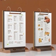 LIUYI Ads Display Stand, Multi page Wooden Holder Menu Card Holder, Multipurpose Aon-slip Acrylic Lo