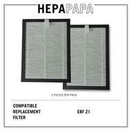 Europace EBF Z1 Compatible Replacement Filters (2 Pieces Per Pack) [HEPAPAPA]