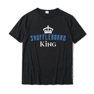 Funny Shuffleboard King T-Shirt Anime Tops & Tees Retro Funny Cotton Adult Tshirts Funny