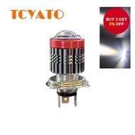 TCYATO 1pc H4 LED Flashlight Car Aluminum Tube Glass Double Balloon DRL Lamp