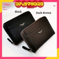 🔥READY STOCK🔥PU Leather Wallet Card Wallet Men Short Wallet Zipper Wallet Men Purse Bifold Wallet Dompet Kulit Lelaki