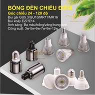 Spot light bulb 24-120 degrees, cup holder bulb GU10-G5.3-MR16-E14-E27 three colors white yellow neu