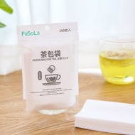 (100枚入)反折款一次性茶葉袋-日本 FaSoLa SH-053泡茶袋茶包袋一次性過濾網袋玉米纖維茶葉袋花茶渣拉茶袋封  {平行進口}