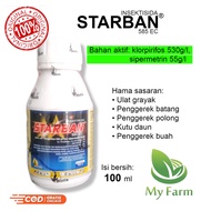 Starban 585 Ec 100Ml Insektisida Pembasmi Hama Tanaman Obat Semprot Kutu Kebul Wareng Ulat Grayak U
