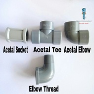 PVC Fitting 15mm | Acetal Socket Tee Elbow Elbow Thread | 1/2Inchi Acetal Fitting Thread