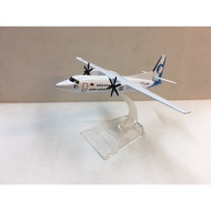 FLS Mongolian Fokker 50 Diecast Metal Airplane Collection with Stand for Display Aero Mongolia Plane