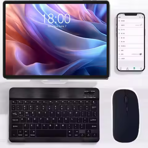 with Bluetooth Keyboard Mouse for Teclast T65 Max T70 T60 Plus T50HD 78Key 10inch Rechargeable Wirel