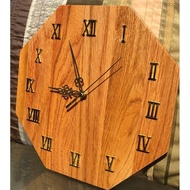 KAYU Hexagonal Teak Wood wall clock/Unique wall clock/wall clock