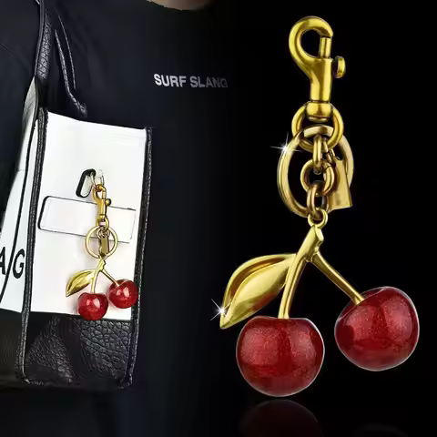2 Styles Of Cherry Pendants Suitable For Coach Bags Women's Handbags, Shoulder Bags, And Keychain Ac