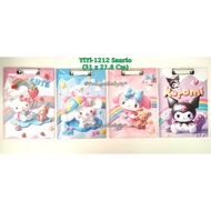 (1 Piece) San Rio Clip Board 31 x 21.8 Cm San Rio A4 Exam Board/ GXIMP YiYi-1212 Clipboard/