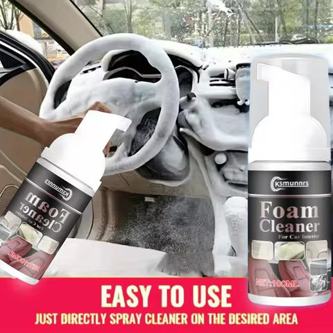Multi-Purpose Foam Cleaner Spray - Effortless Car Interior & Household Cleaning, Suitable for Dashbo