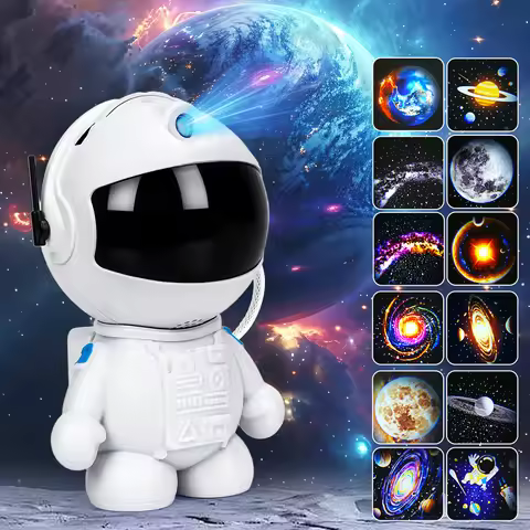 Galaxy Projector, 12 in 1 HD Planetarium Astronaut Galaxy Projector for Bedroom, GalaxySky Night Lig