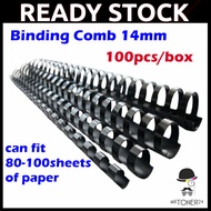 (100pcs/box) 14MM Comb Binder Rings / Plastic Comb Rings / Binding Rings / Binding Comb Rings Black 